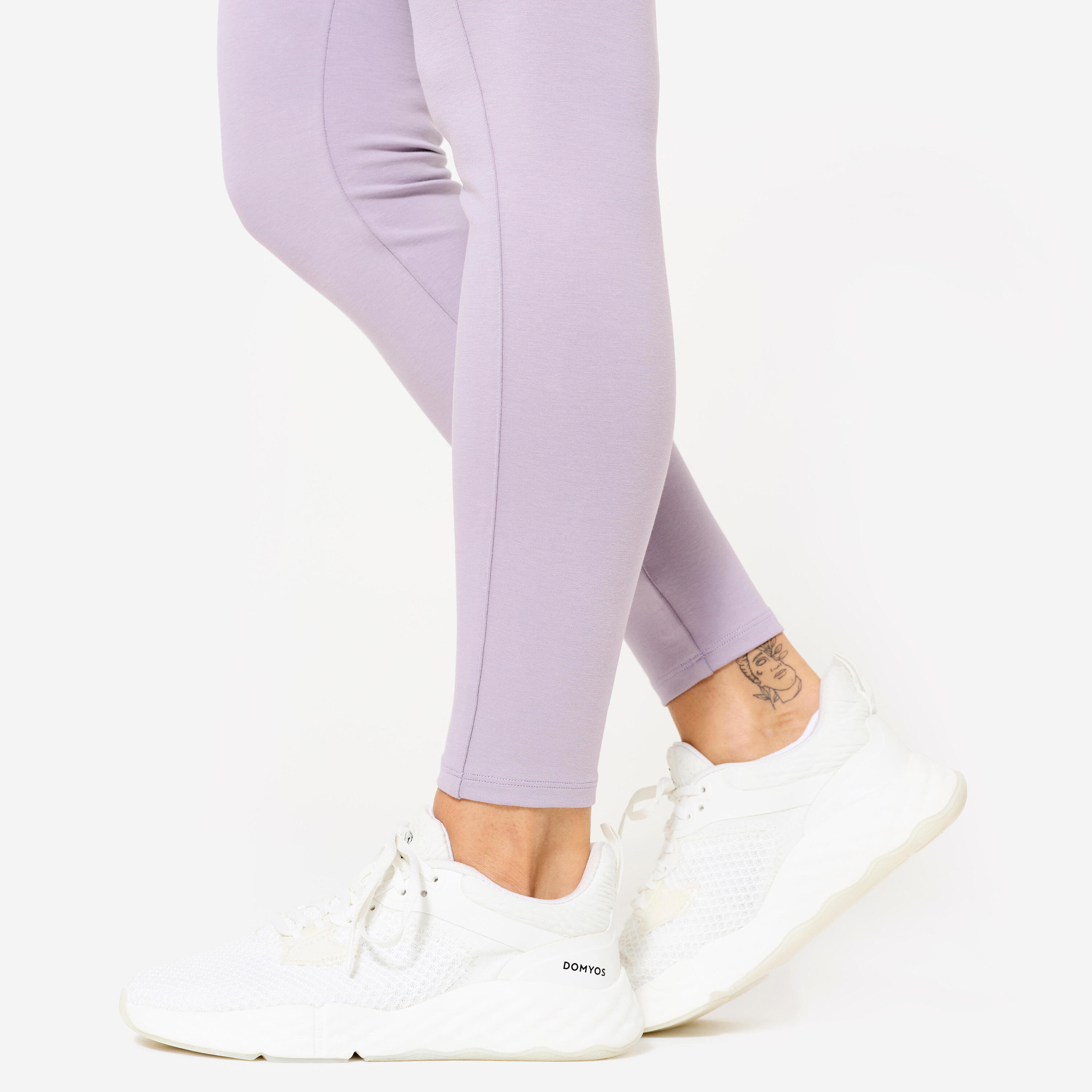 Leggings Damen hohe Taille - rauchlila  6/6