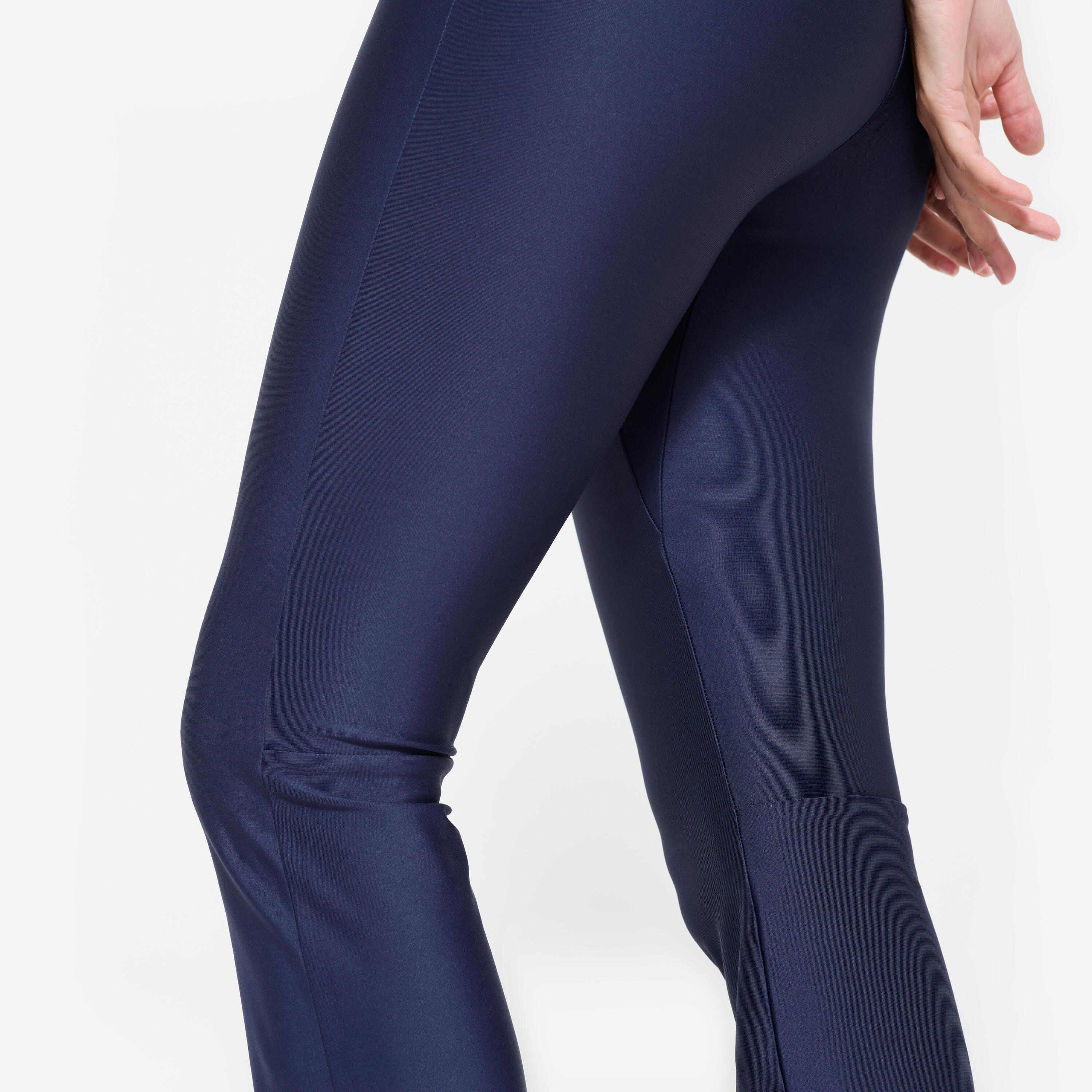 Leggings Fitness sintéticos Mujer Azul Marino Bajo Recto 5/6