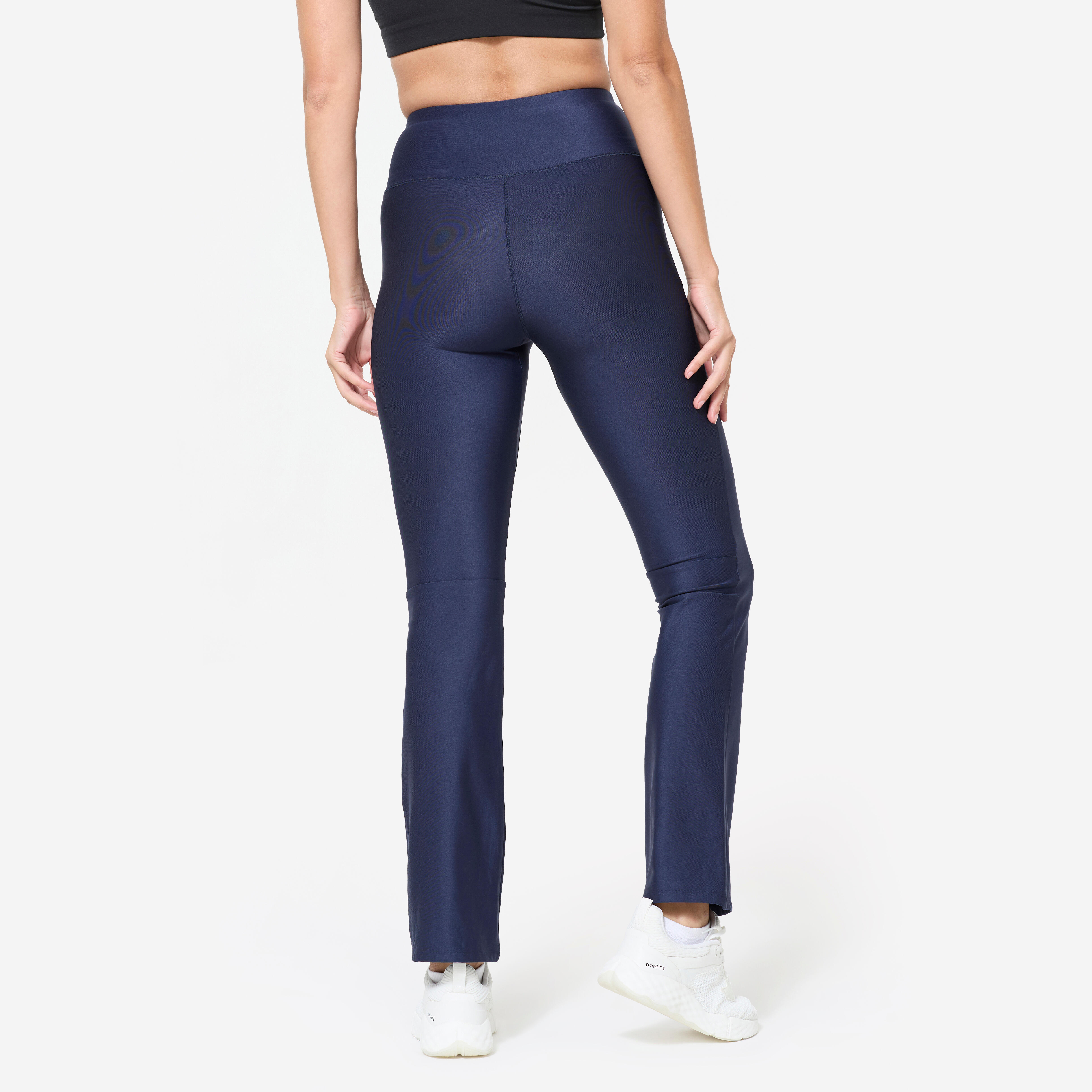 Women Gym Trackpants, Flared and Stretchable, Quick Dry, Opaque Fabric - Blue
