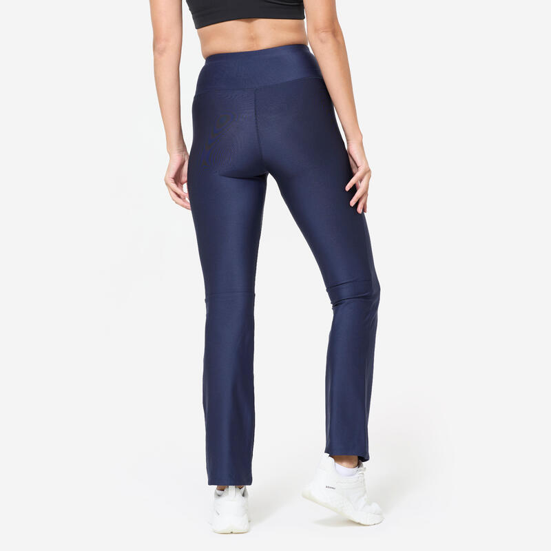 Colanți fitness croială dreaptă Bleumarin Damă