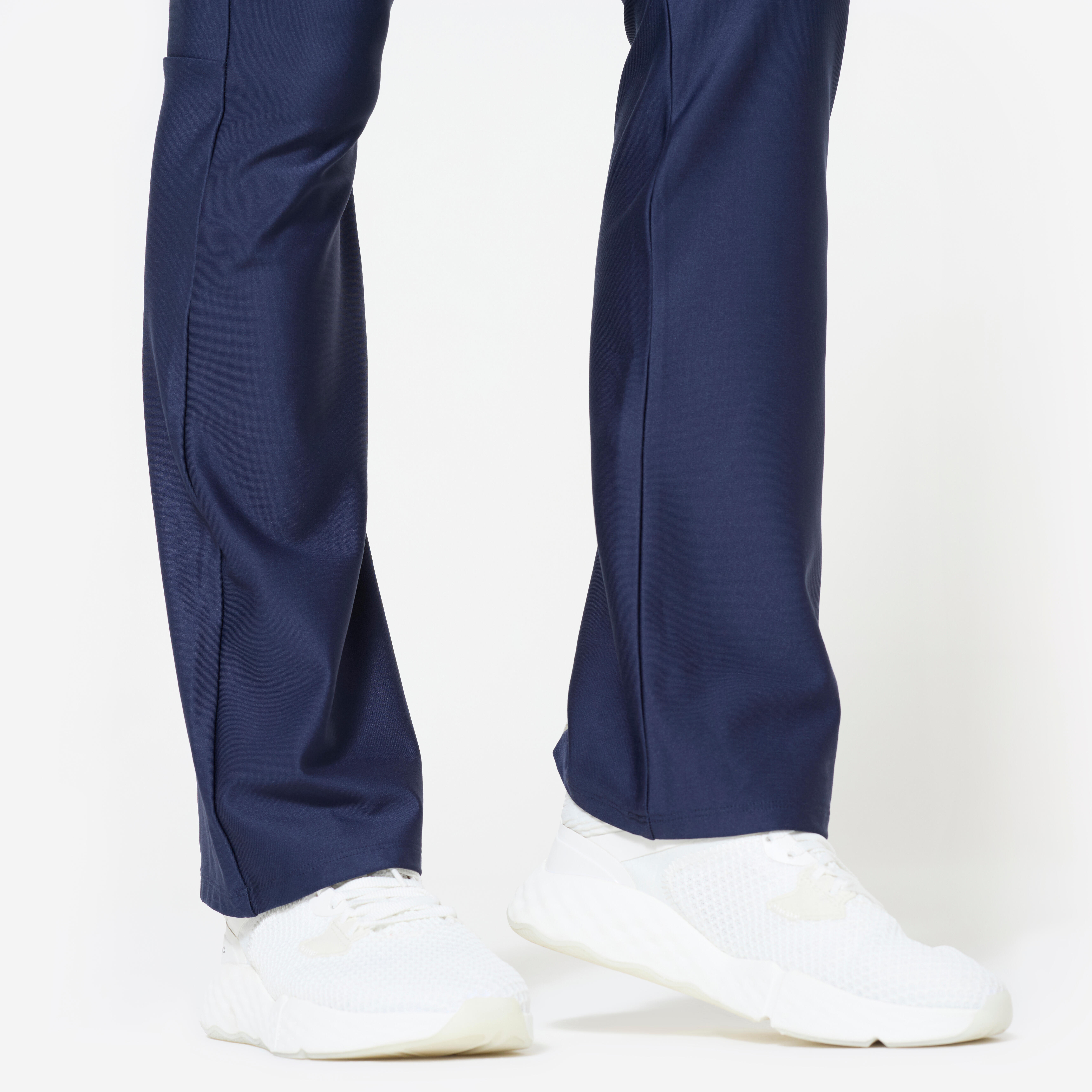 Women Gym Trackpants, Flared and Stretchable, Quick Dry, Opaque Fabric - Blue