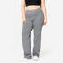 Flared Cotton Mid - Waist Women Gym leggings 500-  Iron Grey