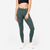 Legging de fitness slim femme, vert kaki