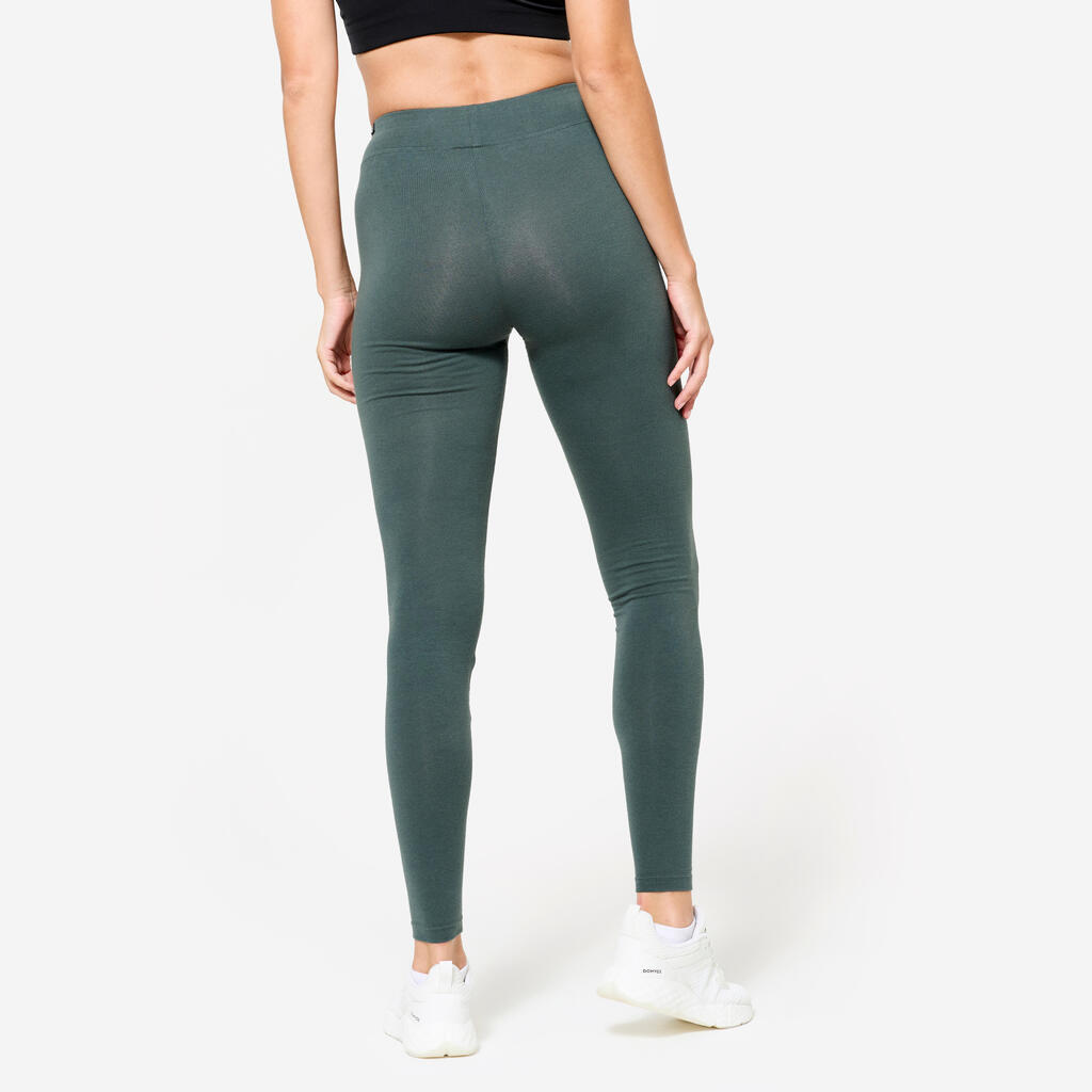Kaki zelene ženske helanke za fitnes