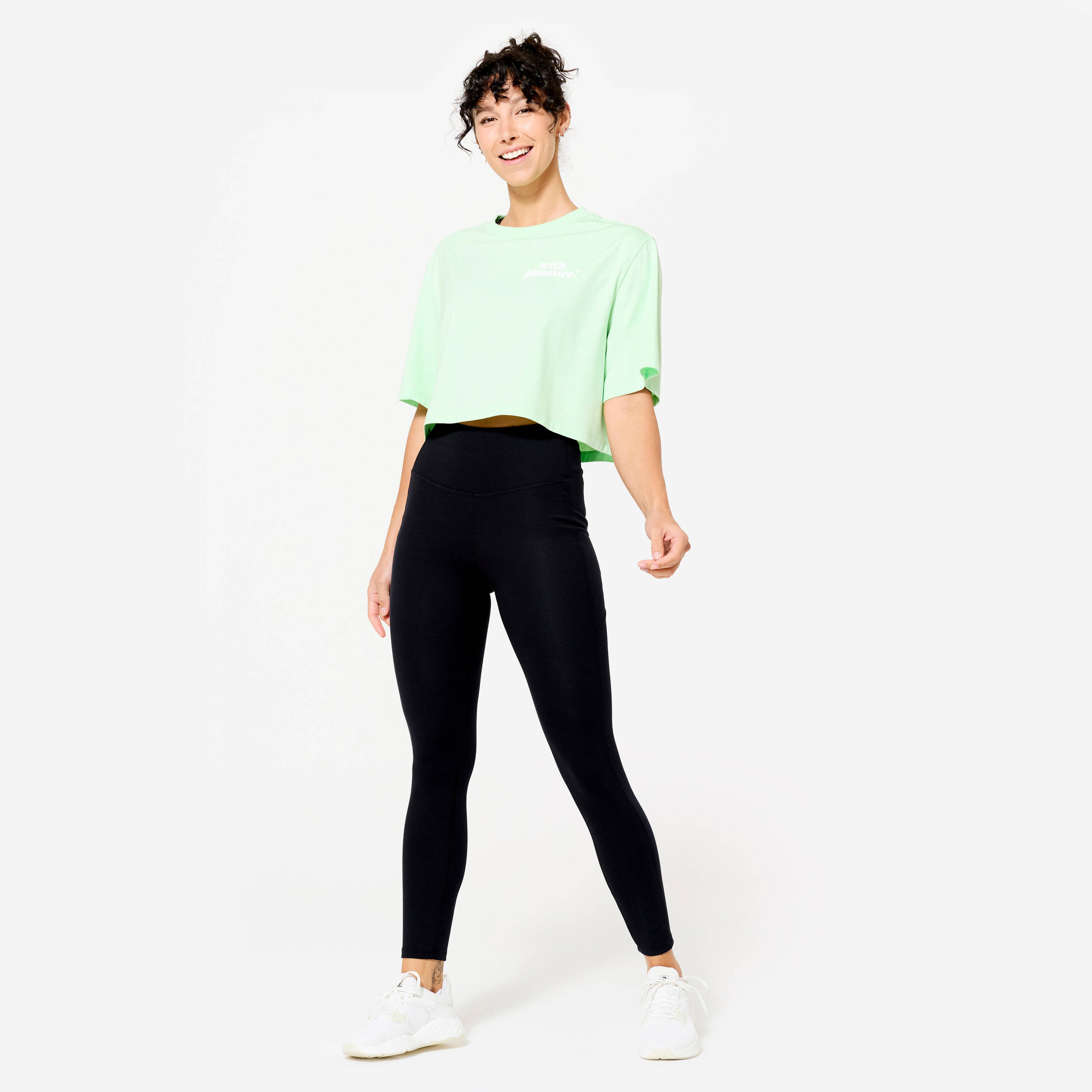 Women's Cropped T-Shirt - Light Green -  2