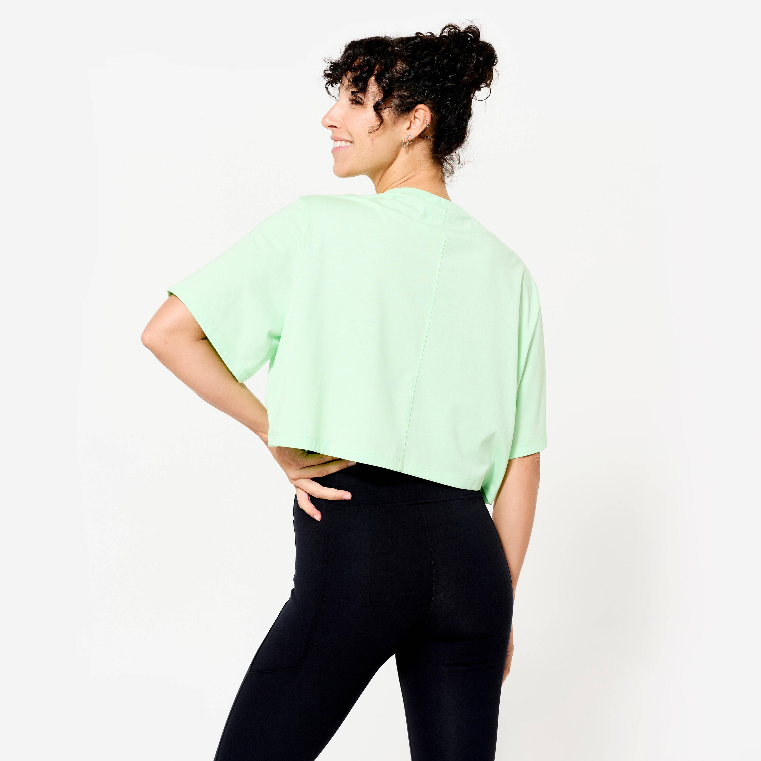 Women's Cropped T-Shirt - Light Green -  4