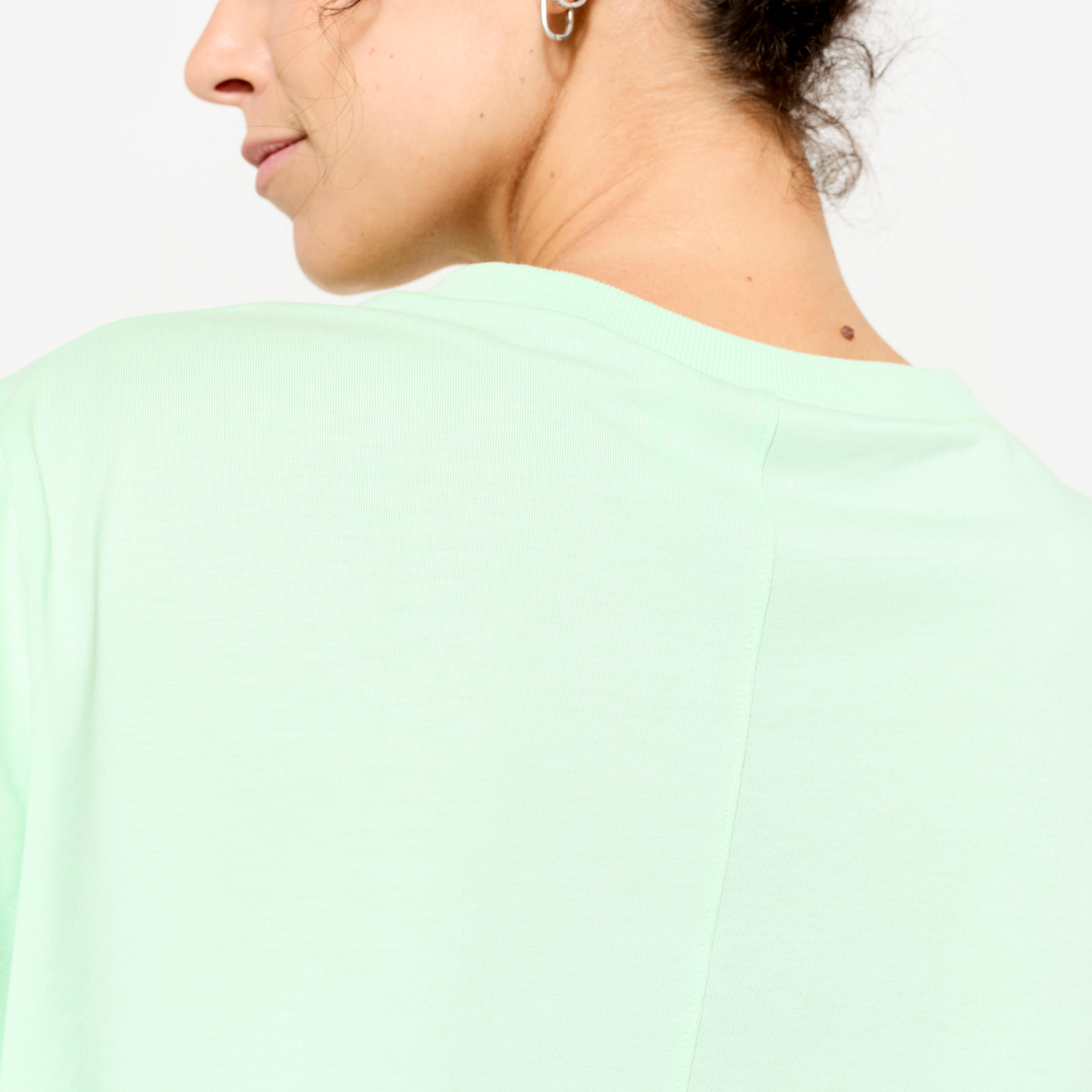 Women's Loose Cropped T-Shirt - Light Green - DOMYOS