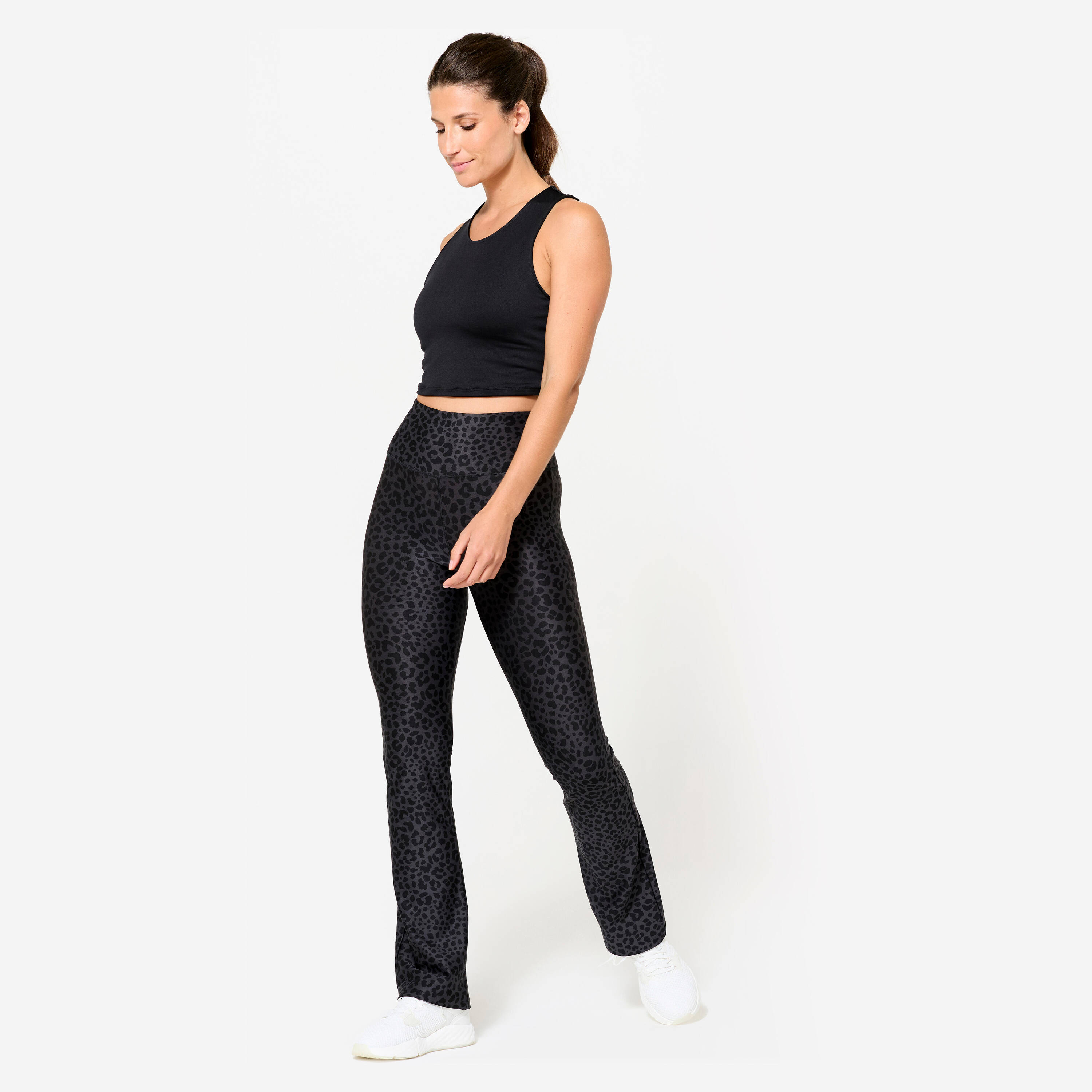 Women's Regular-Fit Leggings - Grey/Black -  3