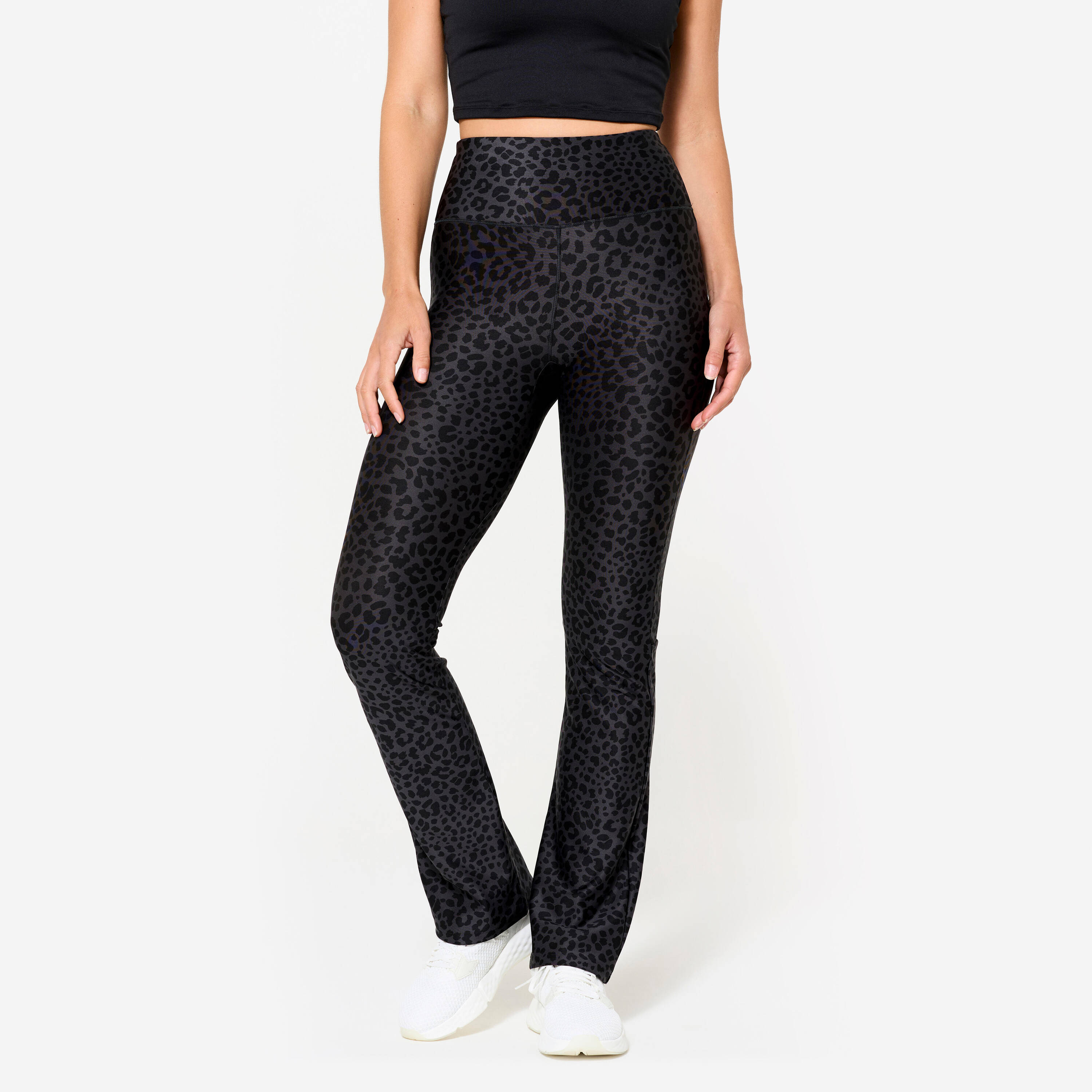 Women's Regular-Fit Leggings - Grey/Black -  1