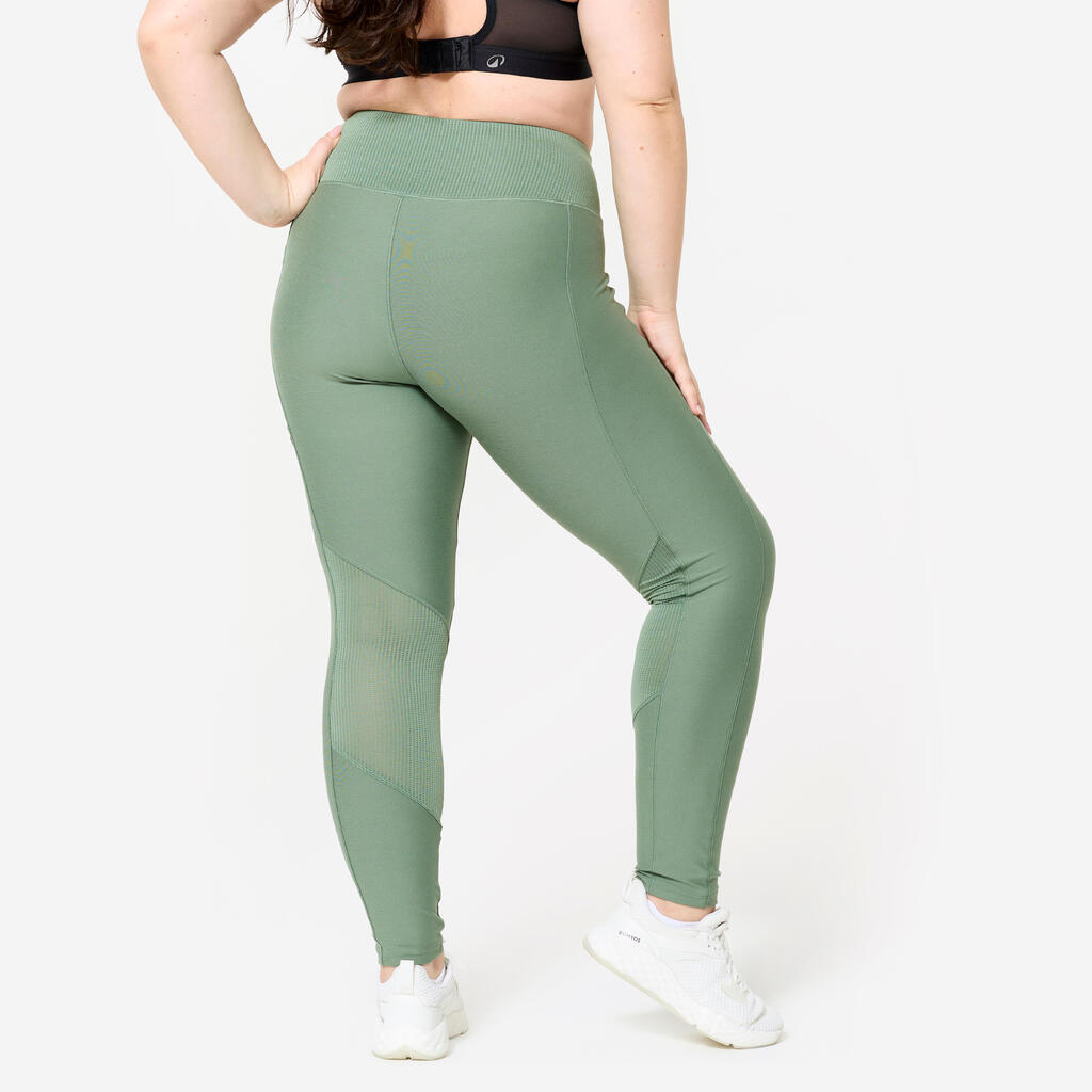 Legging fitness avec poche téléphone femme, vert foncé
