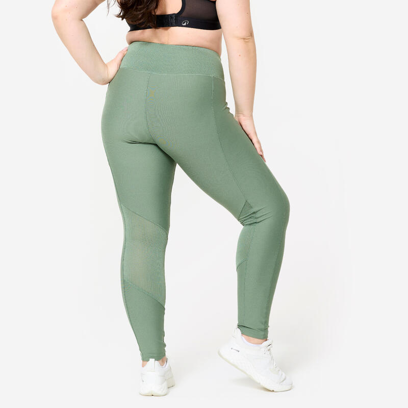 Legging fitness avec poche téléphone femme, vert foncé