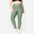 Women's Fitness Leggings with Phone Pocket - Dark Green