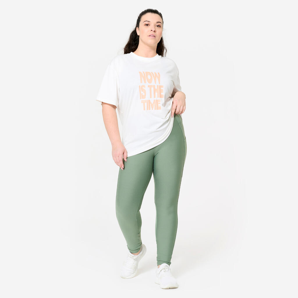 Legging fitness avec poche téléphone femme, vert foncé