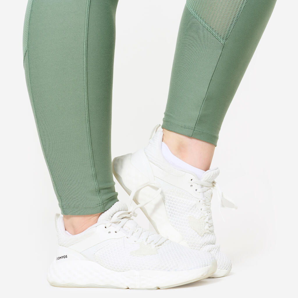 Legging fitness avec poche téléphone femme, vert foncé
