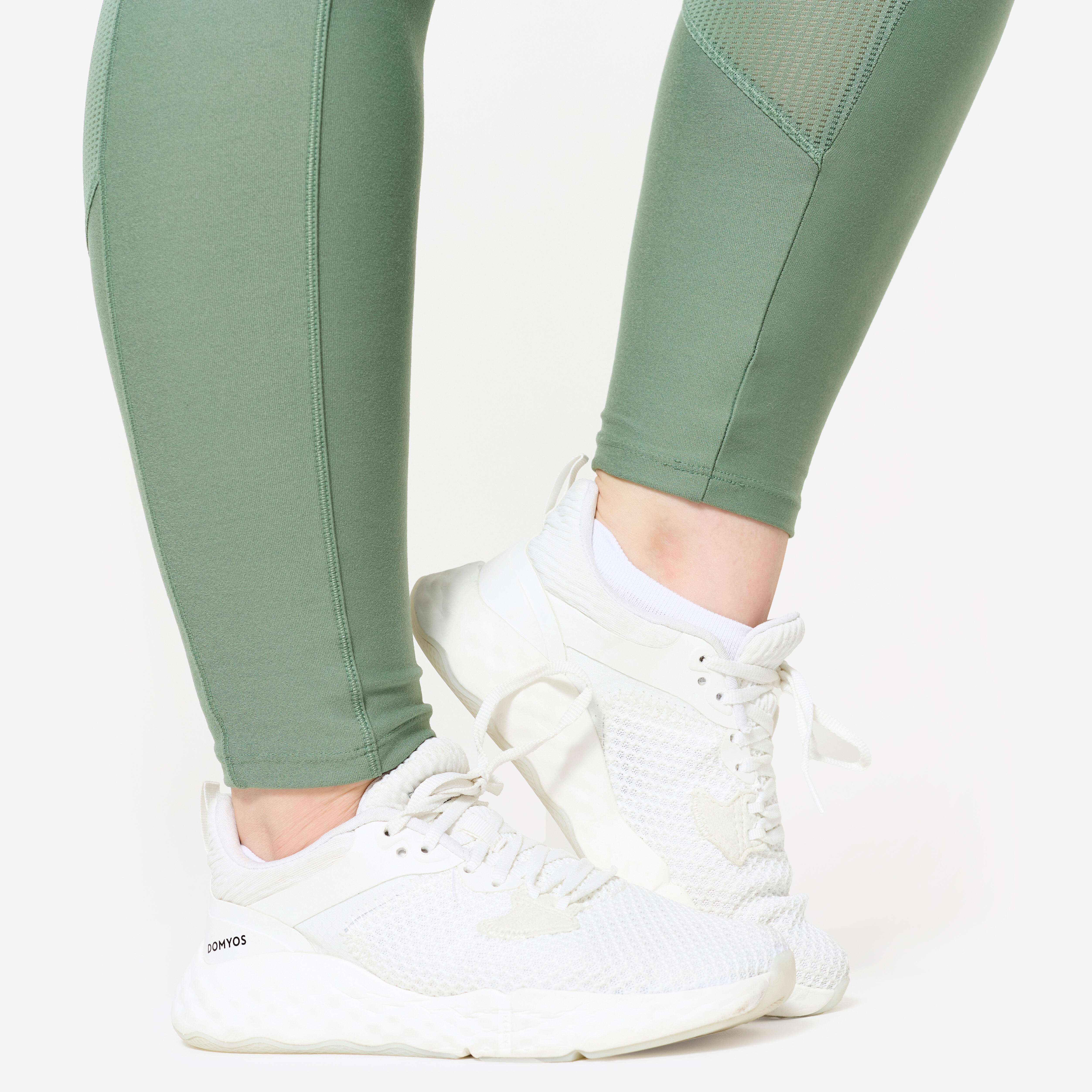 Women's High-Waisted Fitness Leggings with Phone Pocket - DOMYOS
