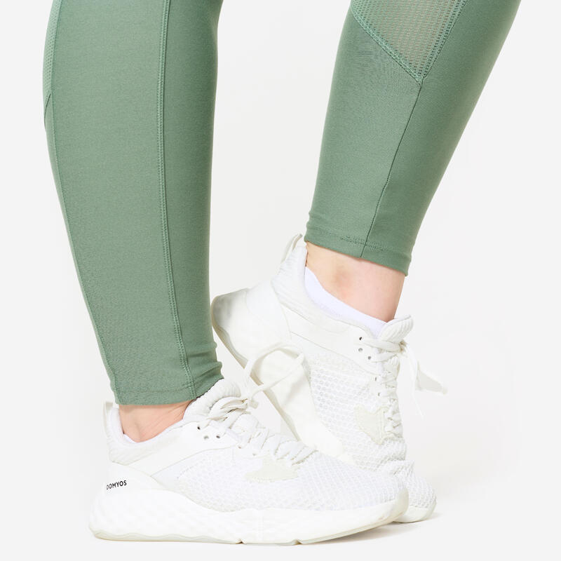 Legging fitness avec poche téléphone femme, vert foncé