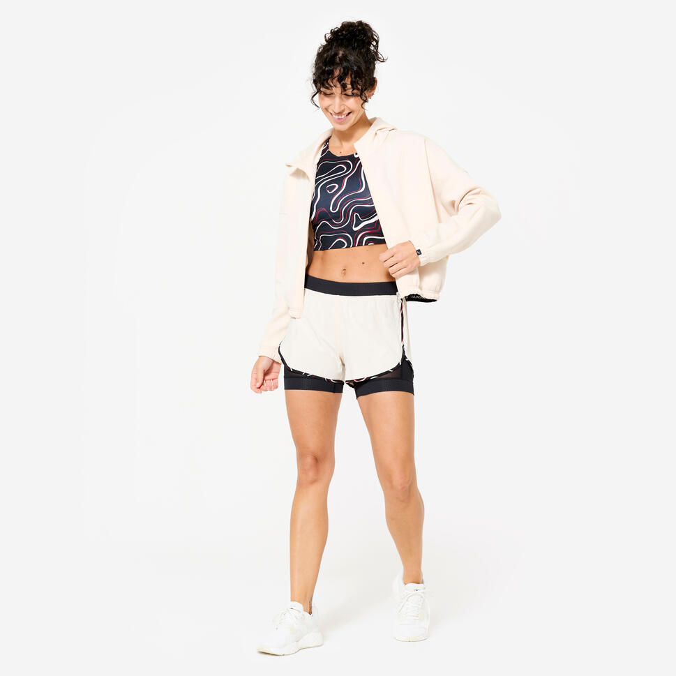 Koszulka fitness damska Domyos bez rękawów crop top