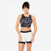 Crop top de Fitness Mulher Preto