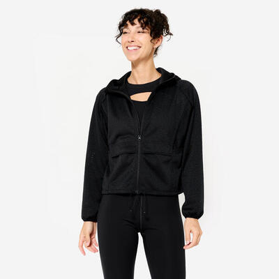 Trainingsjacke Damen perforiert - Light schwarz
