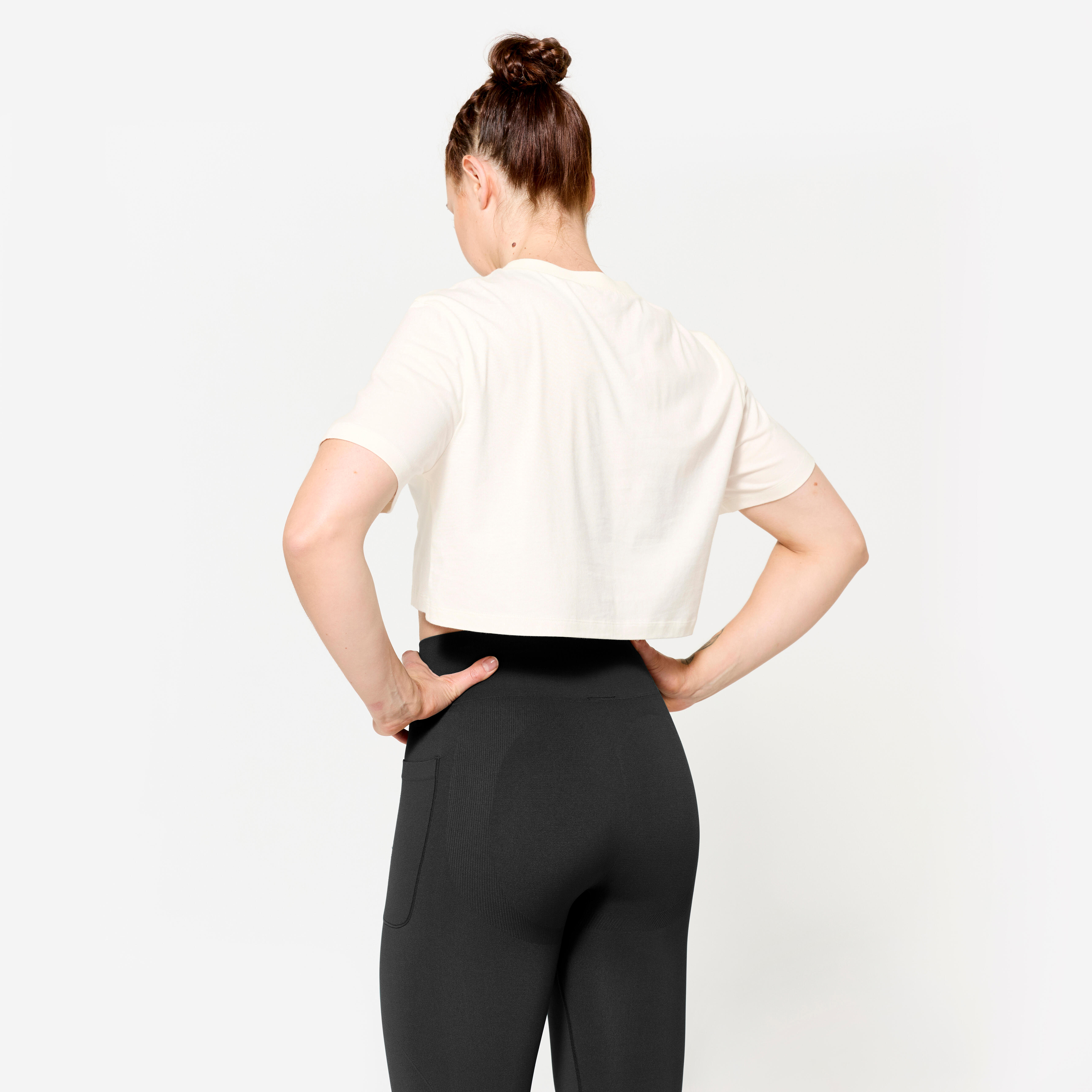 Women's Loose Cut Weight Training Crop Top - DOMYOS