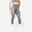 Naadloze fitnesslegging met hoge taille en smartphonezak grijs