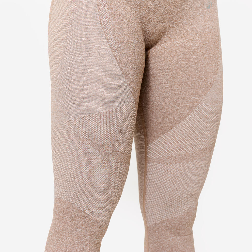 Women's High-Waisted Seamless Leggings - Turquoise