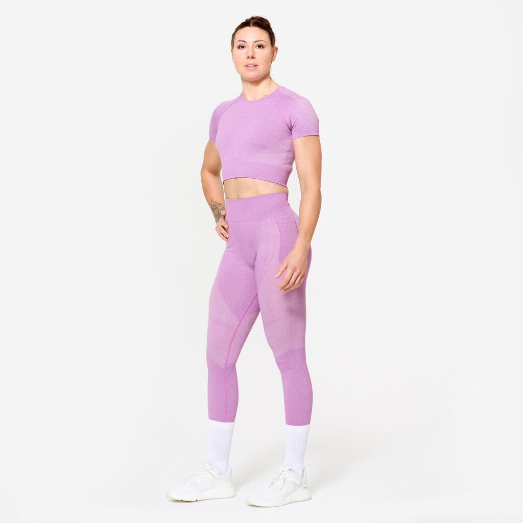 Legging poche téléphone taille haute Fitness Seamless Vert