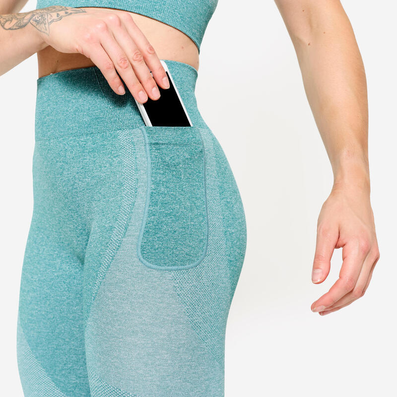Dámské bezešvé fitness legíny s vysokým pasem