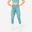 Naadloze dameslegging met hoge taille turquoise