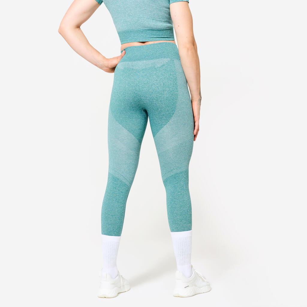Legging poche téléphone taille haute Fitness Seamless Vert
