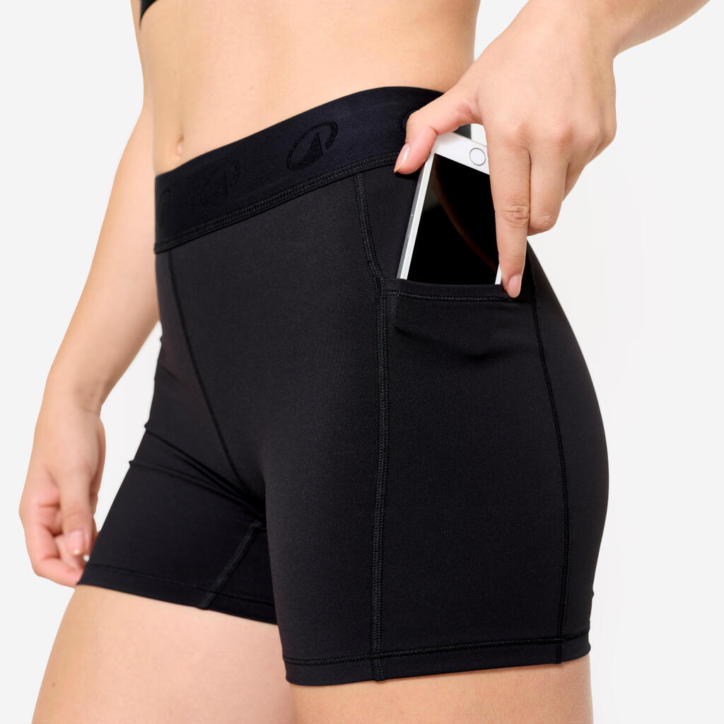 Lühikesed elastse värvliga spordipüksid, värviline muster 