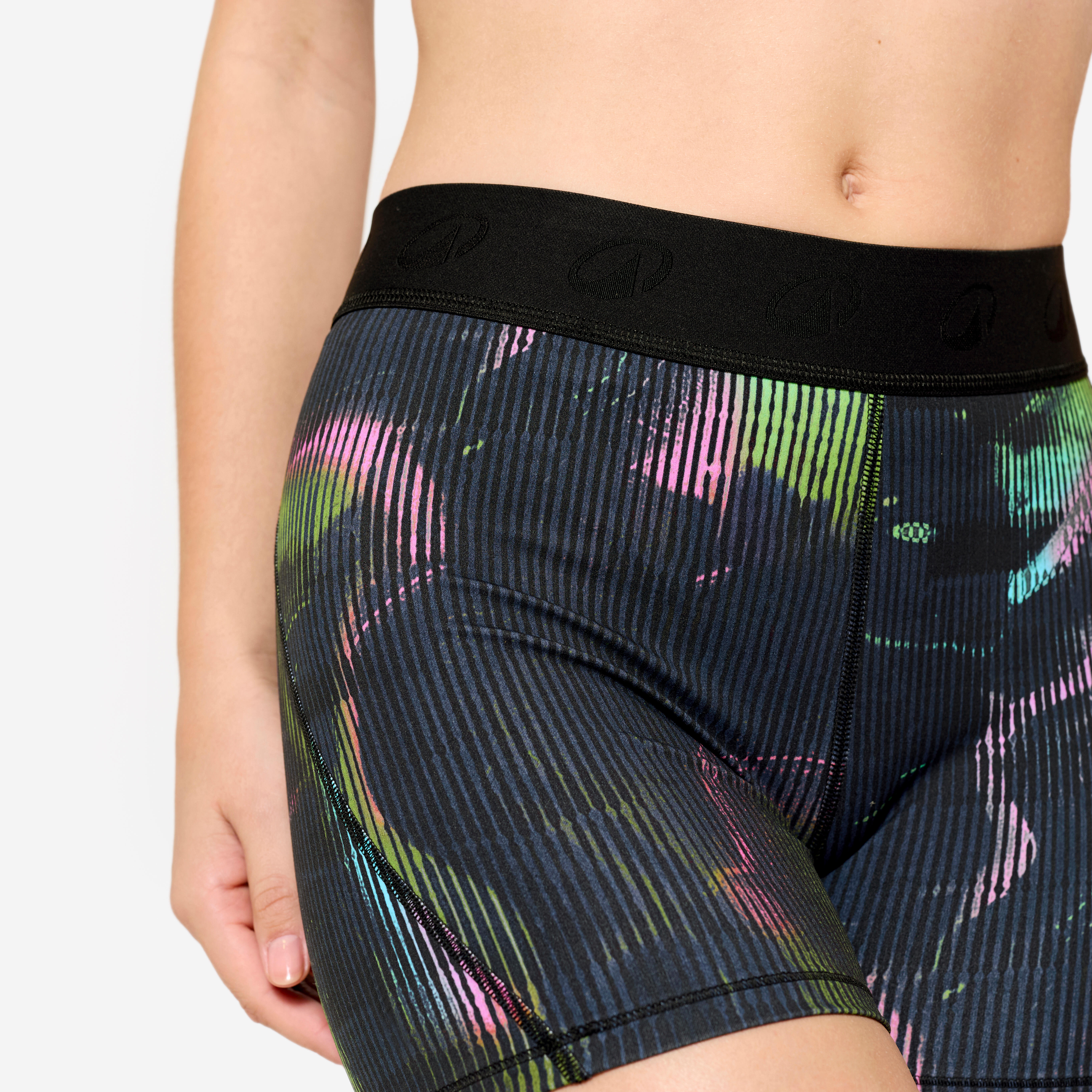 Women's Fitness Training Shorts with Elastic Waistband and Side Pocket - DOMYOS
