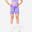 Short de fitness motif camo, violet
