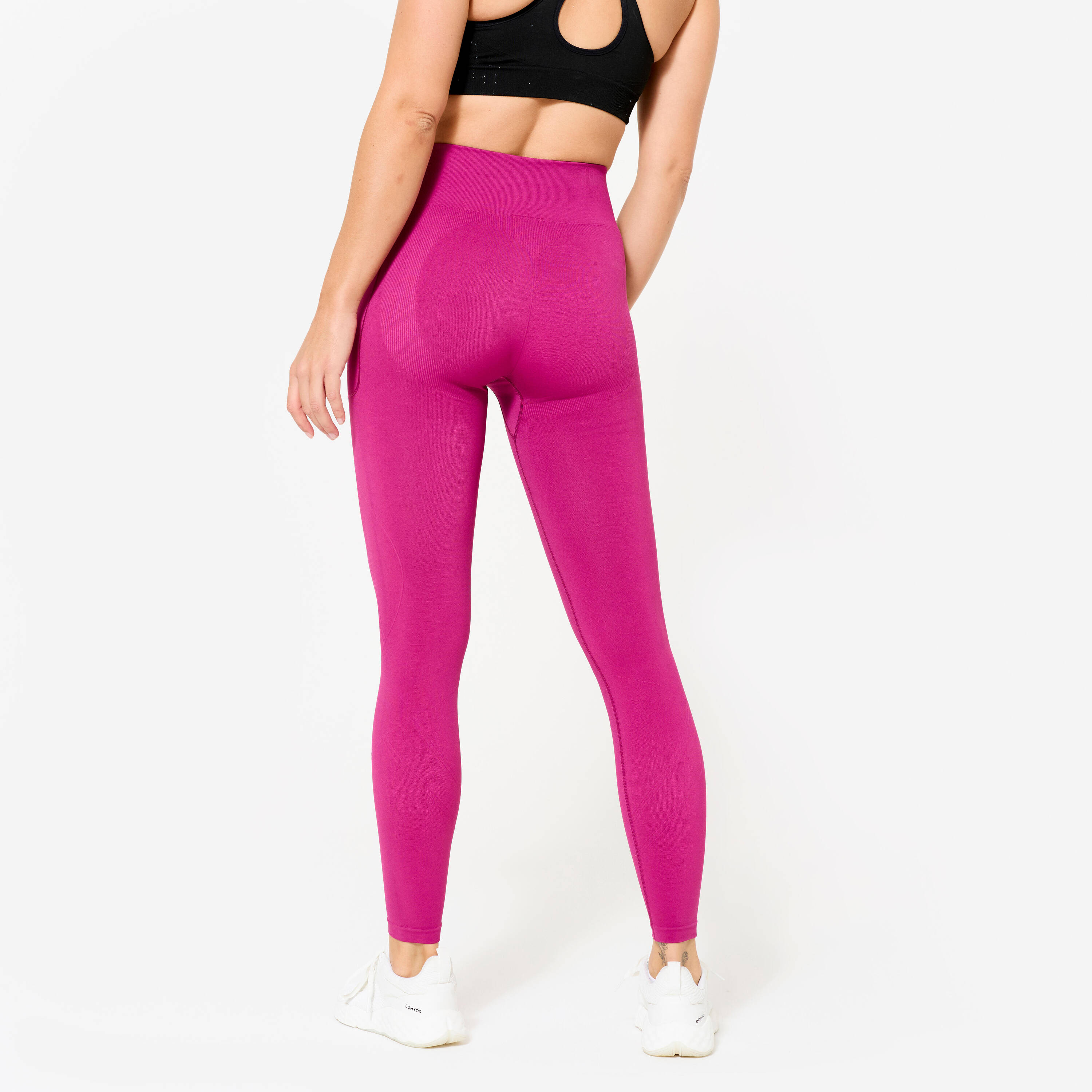 High Waist Gym Leggings with Pockets FTI 900 Push-Up - Magenta Purple -  4