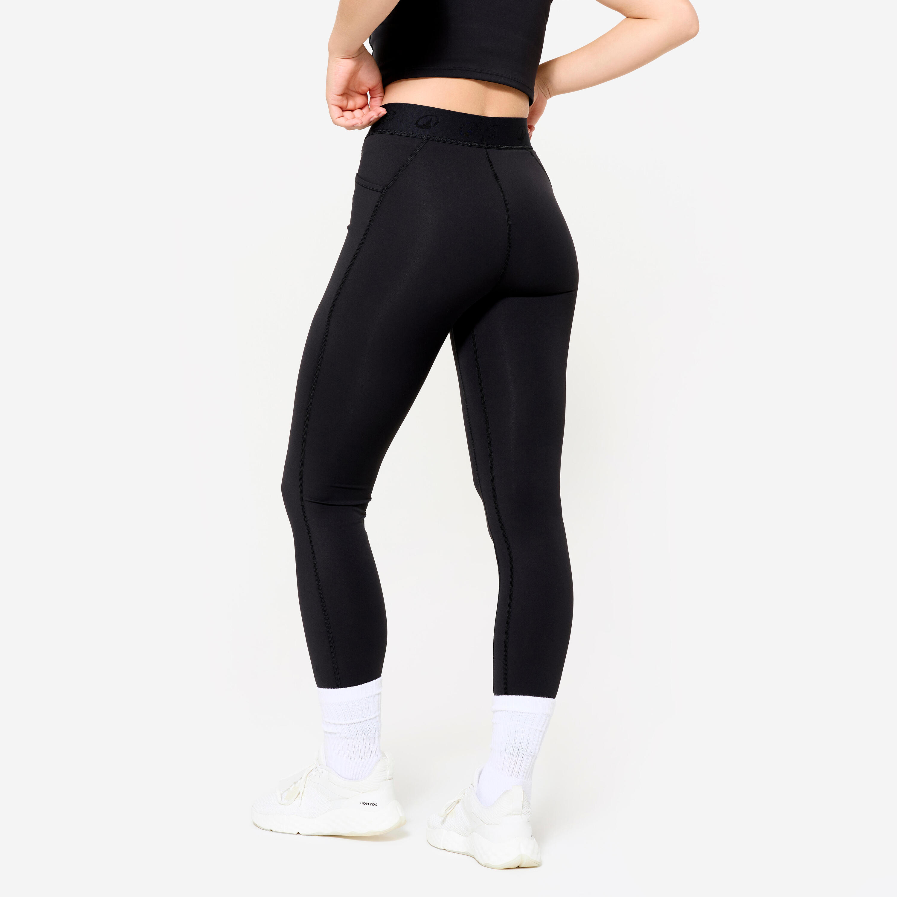 Leggings Deportivos Mujer Negro Cintura Elástica 10/12