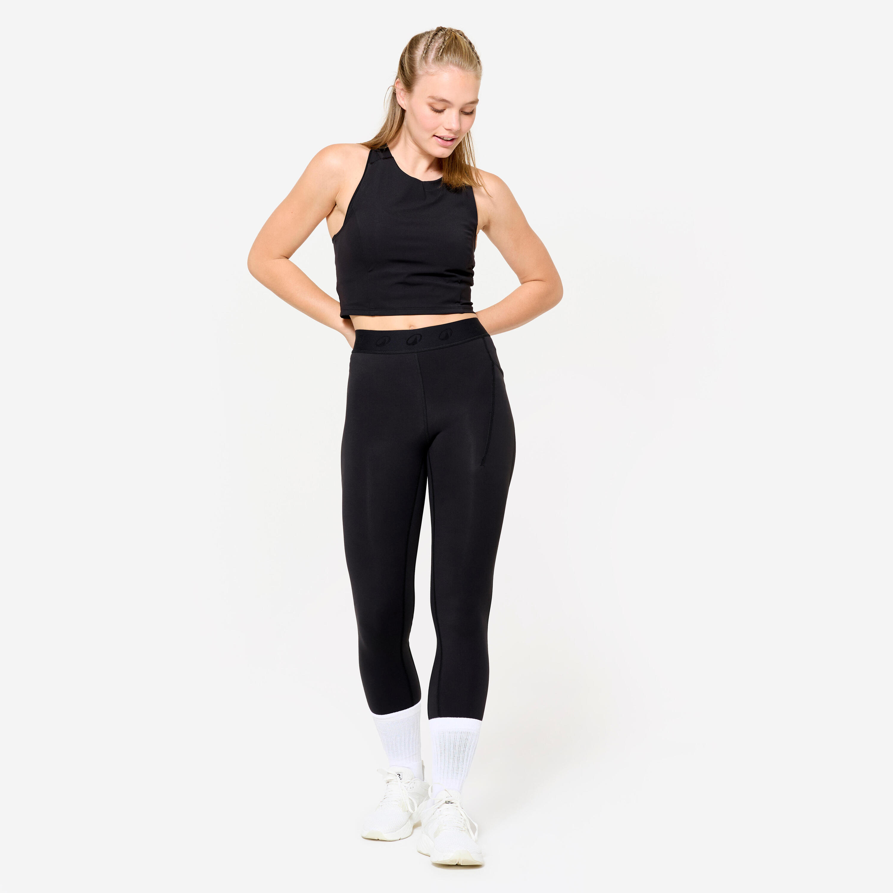 Leggings Deportivos Mujer Negro Cintura Elástica 7/12