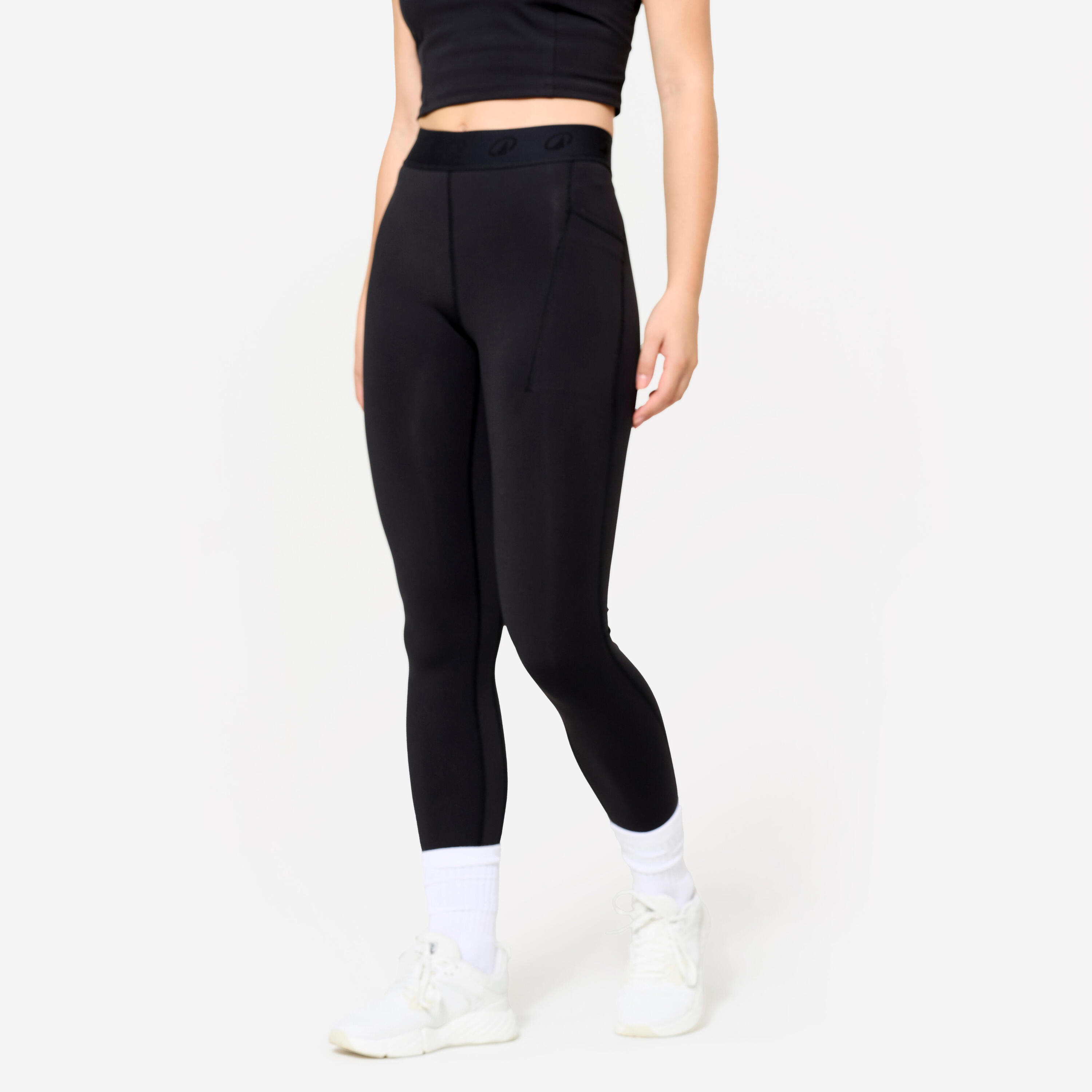 Leggings Deportivos Mujer Negro Cintura Elástica 6/12