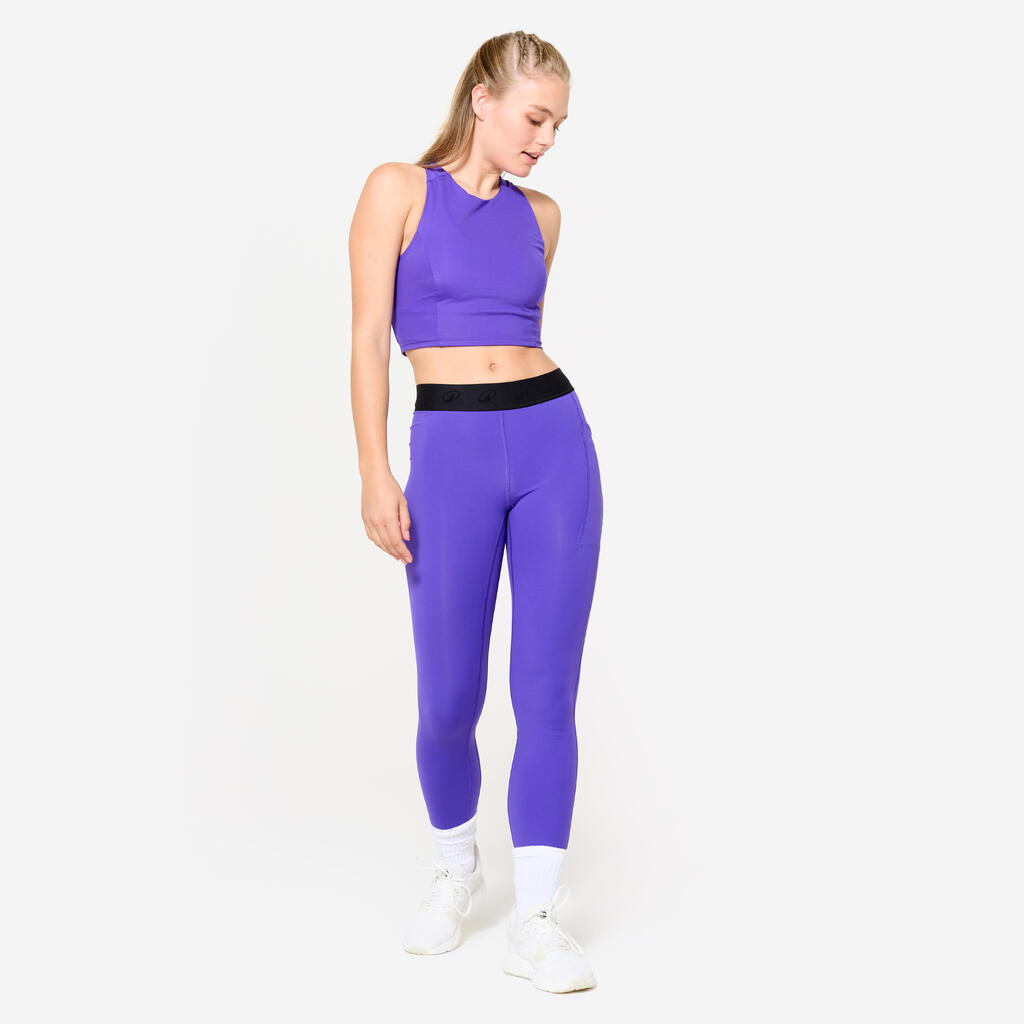 Women's Fitness Elasticated Waistband Leggings - Purple