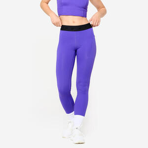 Leggings Deportivos Mujer Violeta Cintura Elástica
