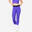 Fitnesslegging met elastische tailleband voor dames paars