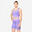 Crop top de fitness motif camo, violet
