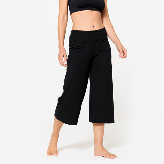 Corsaire de yoga taille haute femme, noir ultra