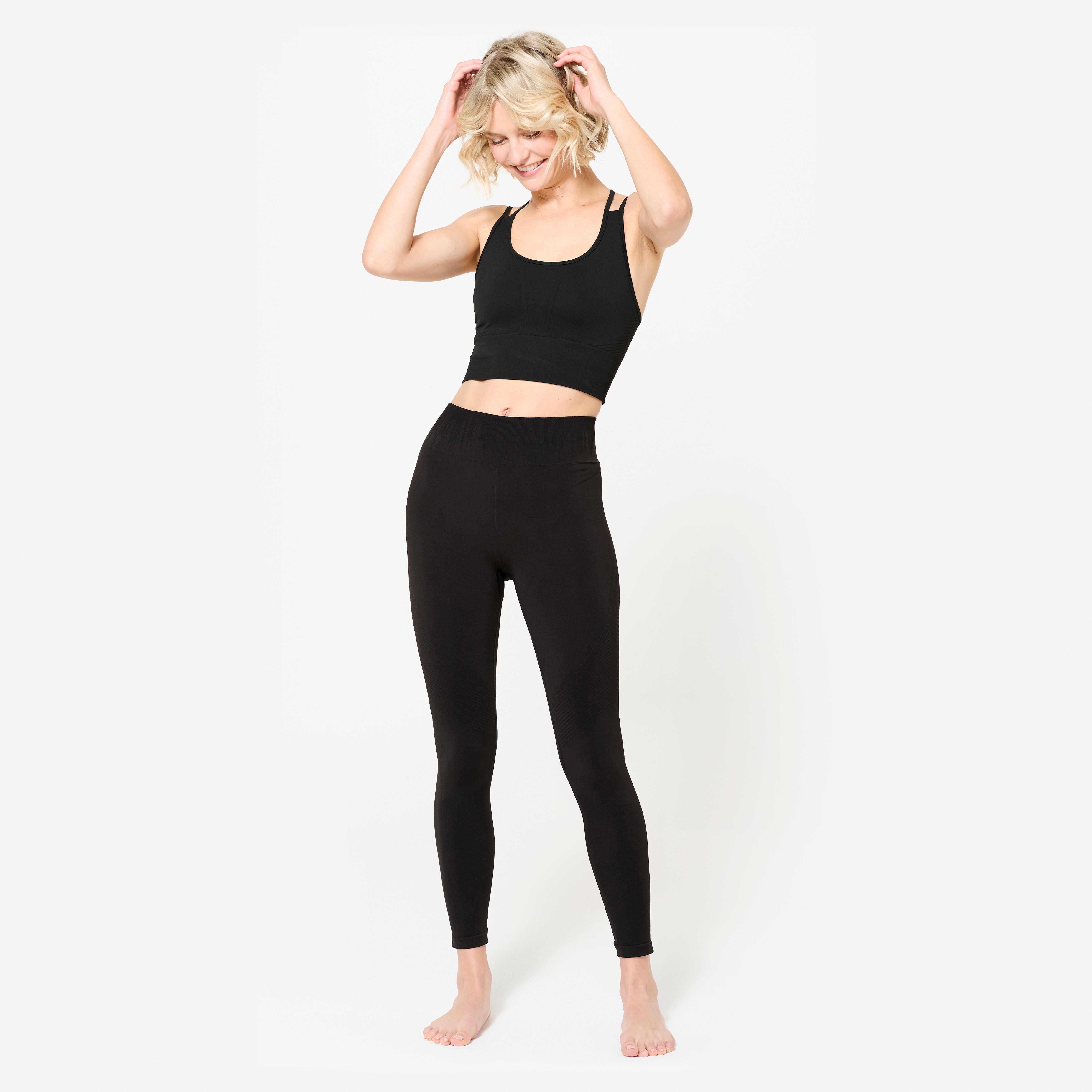 Legging de yoga taille haute sans coutures femme - KIMJALY