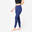 Legging de yoga effet seconde peau femme, indigo