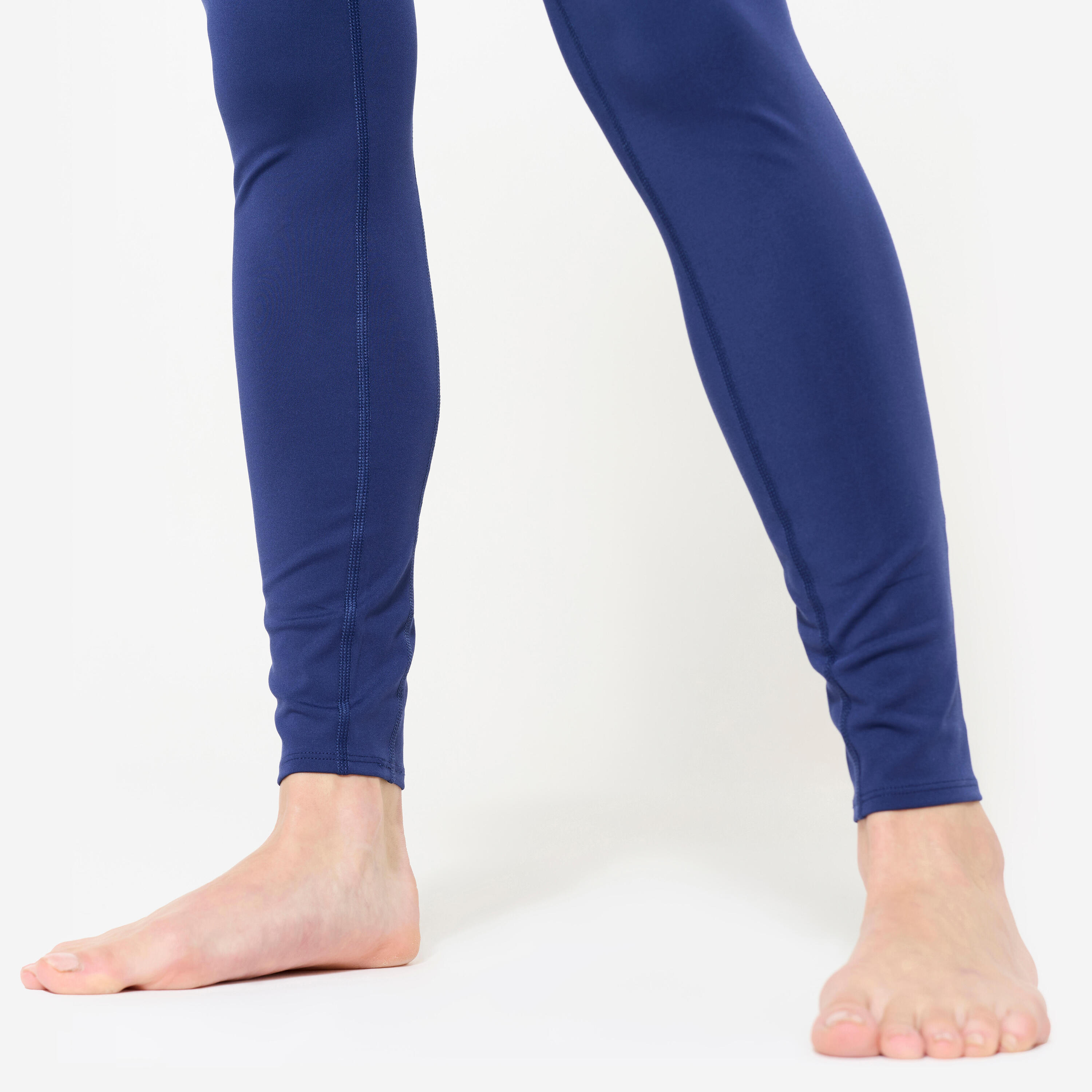 Leggings donna yoga traspiranti vita alta con tasca blu 6/6