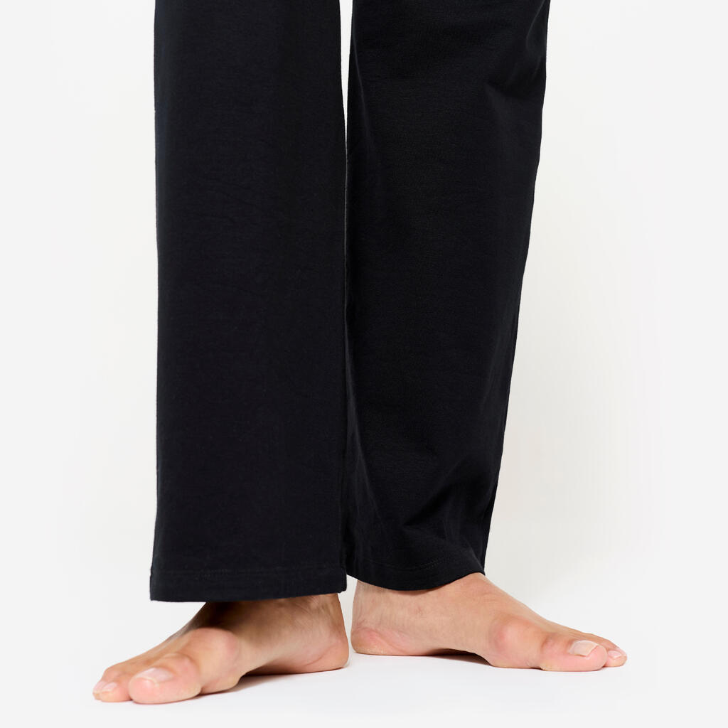 Pantalon de yoga doux taille haute femme, noir ultra