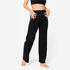 Gentle Yoga High-Waisted Women's Bottoms 500- Ultra Black