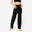 Pantalon de yoga doux taille haute femme, noir ultra