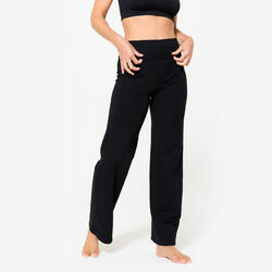 Pantalon de yoga doux taille haute femme, vert