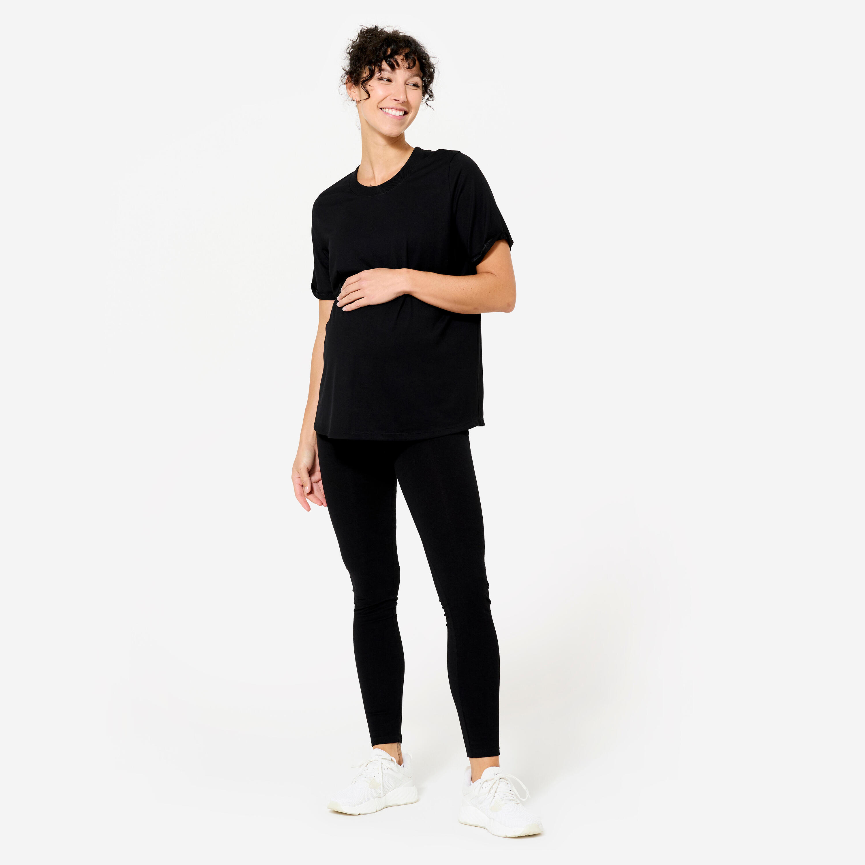 Leggings premaman yoga traspiranti neri 2/5